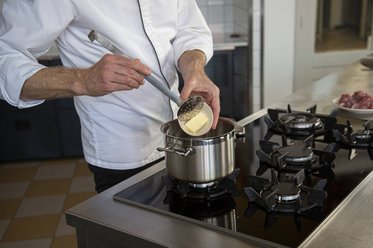 Put the butter into the saucepan