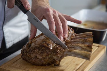 Carve the veal into slices