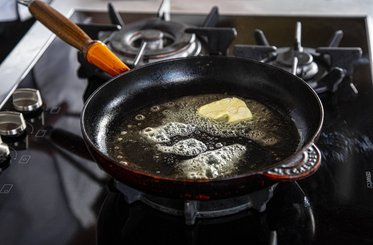 Heat the butter until it bubbles