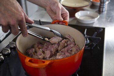 Brown the veal for about five minutes
