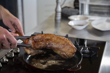 Remove the veal from the pan